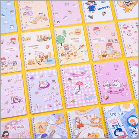 Sổ Lò Xo A5 / B5 Dễ Thương Cute 120 Trang Kẻ Ngang