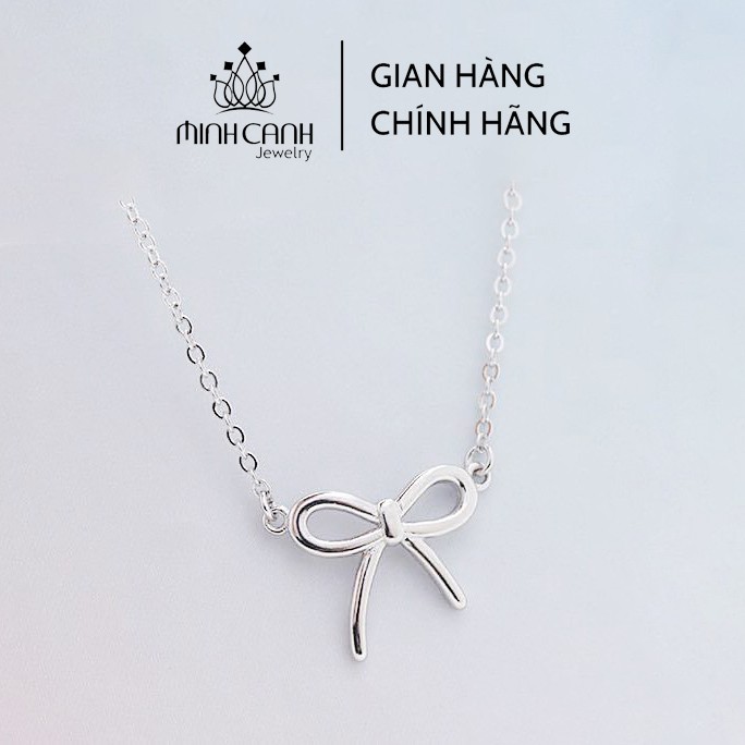 Dây Chuyền Bạc Họa Tiết Hình Nơ - Minh Canh Jewelry