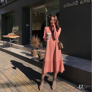 đầm dệt kim cổ lọ size s-xl