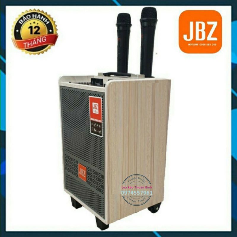 Loa kéo karaoke mini bluetooch JBZ bass 20 Loa kẹo kéo di động thùng gỗ phiên bản 2021