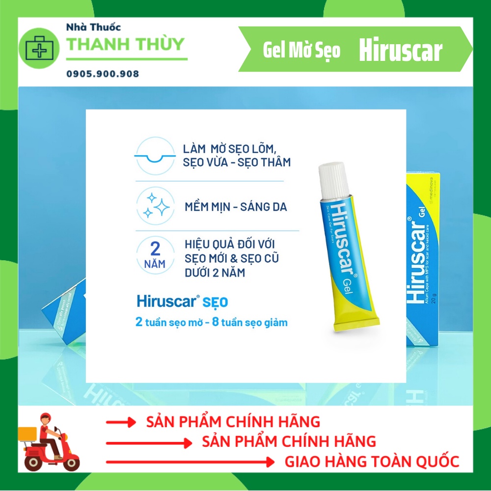🅼🅰🅳🅴 🅸🅽 🆂🆆🅸🆃🆉🅴🆁🅻🅰🅽🅳 HIRUSCAR  Gel Cải Thiện Sẹo Vừa, Sẹo Lõm, Sẹo Thâm