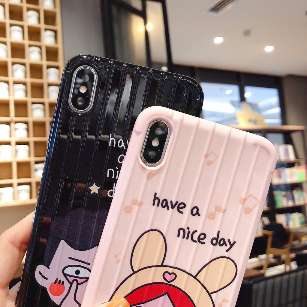 ỐP LƯNG DẺO SỌC VÂN VALI CHO IPHONE 7/7Plus/6/6S/6S PLUS/6 PLUS/8/8PLUS/X/XS MAX/IP11