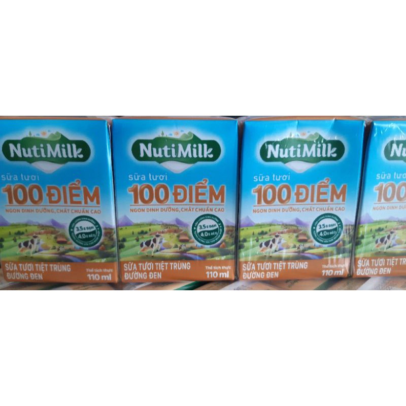 Sữa tươi tiệt trùng đường đen 110ml