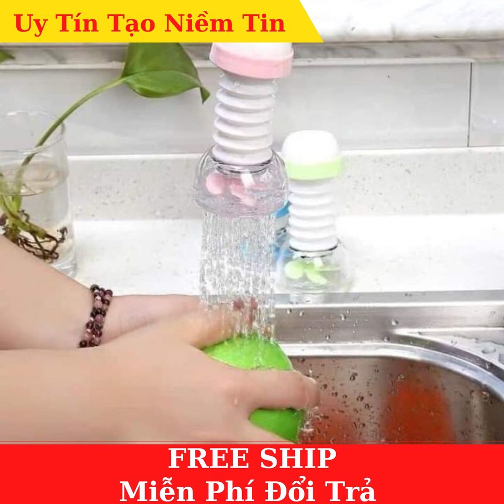 Đầu vòi nước tăng áp xoay 360 thông minh, hạn chế nước bắn