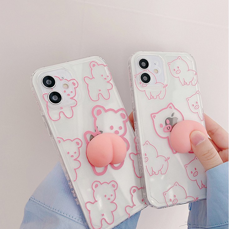 Ốp lưng iphone trong vuông BVC heo đào bóp 6plus/6s/6splus/7/7plus/8/8plus/x/xr/xs/11/12/pro/max/plus/promax-Awifi V2-9 | BigBuy360 - bigbuy360.vn