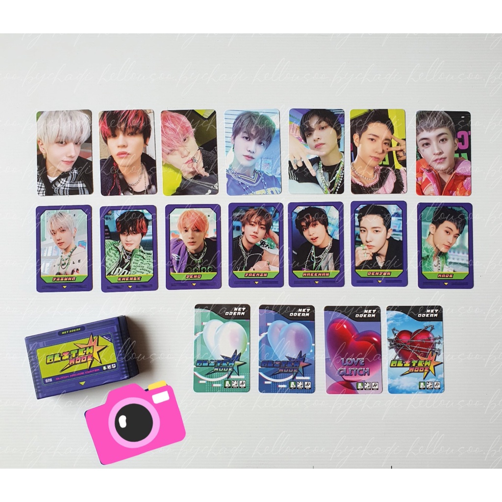 Bộ ảnh photocard matching game set card NCT Dream Glitch mode MD pop up Beatbox sticker