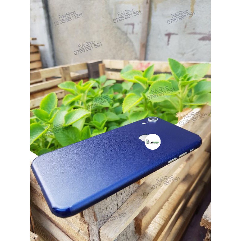 Tấm Dán Skin FULL Viền Màu Cobalt Blue Matte 5 6 7 6plus 7plus 8plus X XS XR XSMAX 11 PRO MAX 12 PRO MAX