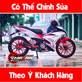 Tem Trùm Exciter 150 Trắng Đỏ