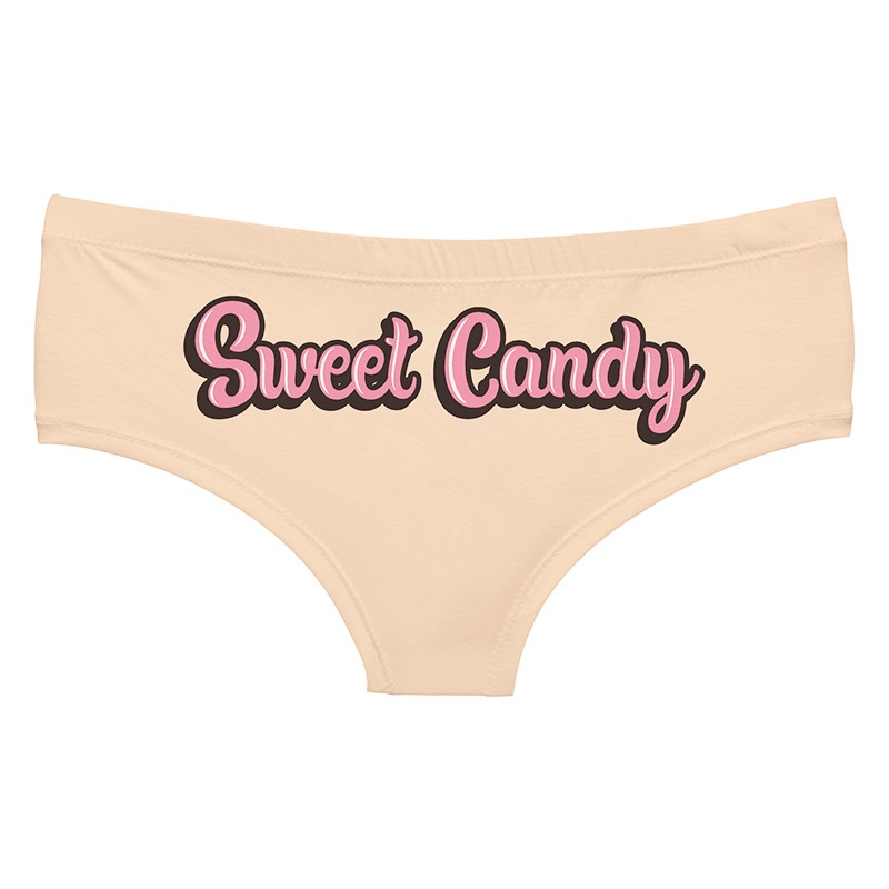 DUNEA Quần lót in chữ màu sắc tương phản phong cách cổ điển