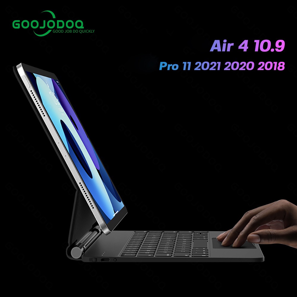 [Mã ELMS9 giảm 6% đơn 300K] GOOJODOQ Bao đựng bàn phím Air 4 Pro 11 2021 Bàn phím Cantilever nổi Vỏ bàn phím bluetooth