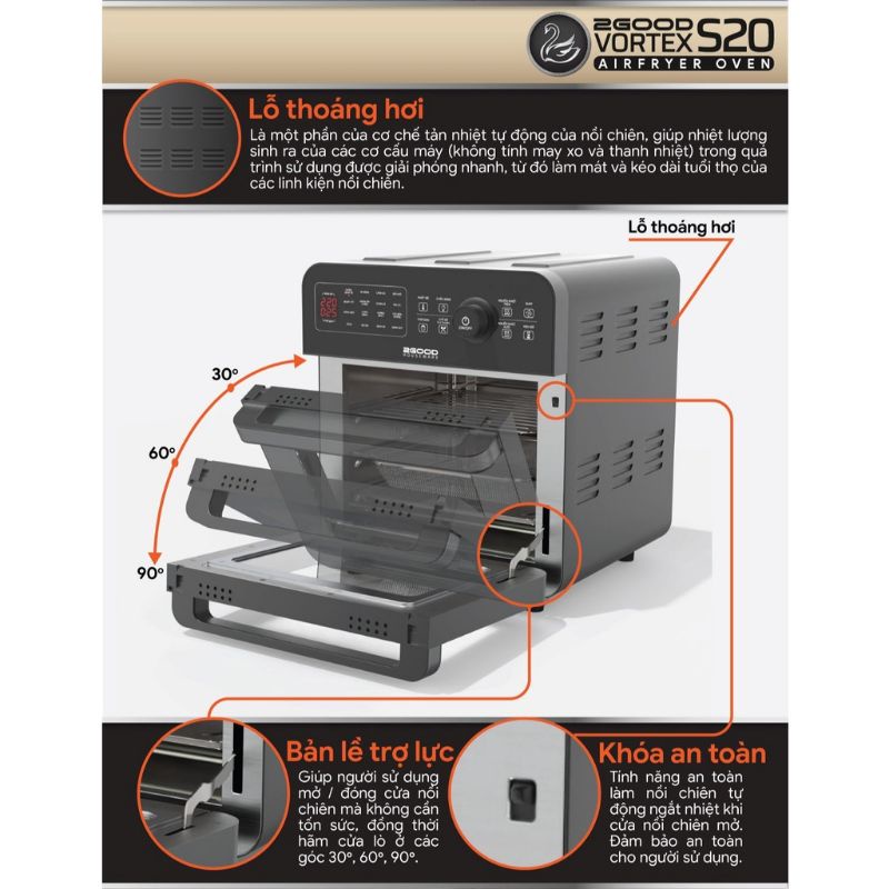 Nồi chiên không dầu 2Good Vortex S20