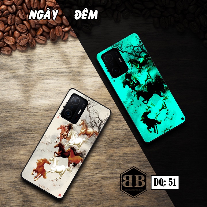 Ốp lưng kính Dạ Quang Xiaomi Mi 11T 5G / Mi 11T Pro 5G phát sáng trong đêm mã đáo thành công