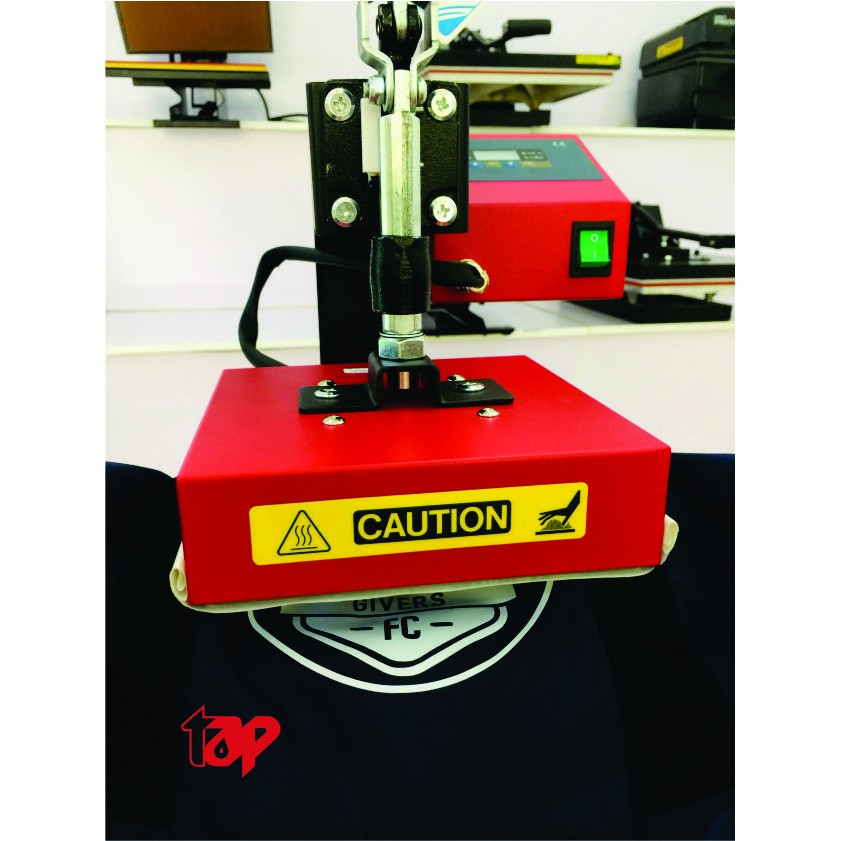 💥 Máy Ép Logo Kích Thước 15x15cm Ép Chuyển Nhiệt Ép Tem Mác Lên Quần Áo 👕