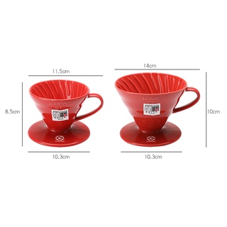 Phễu Sứ Lọc Cà Phê Hario Màu Đỏ
