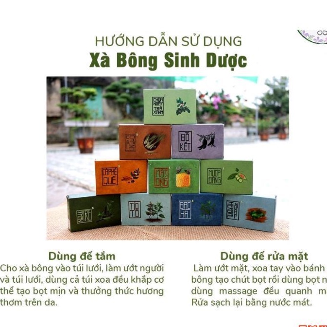 Xà bông tắm thảo dược, xà bông handmade, 100% từ thiên nhiên