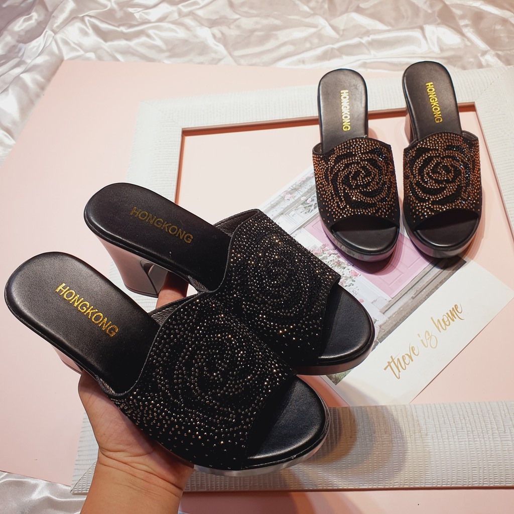 Dép Trung Niên DA THẬT Dép Đi Tiệc  - Đế Đúc Đúp Kép Cao 7cm [ẢNH TỰ CHỤP] 2019-2