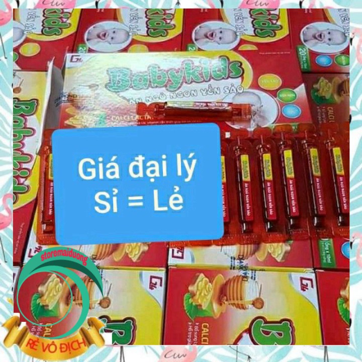  Combo 5 hộp ăn ngủ ngon yến sào Babykid