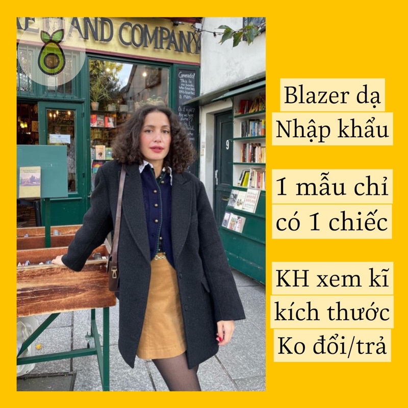 Áo blazer dáng ngắn - áo khoác dạ ép 1 lớp dày dặn - avocado clothing shop