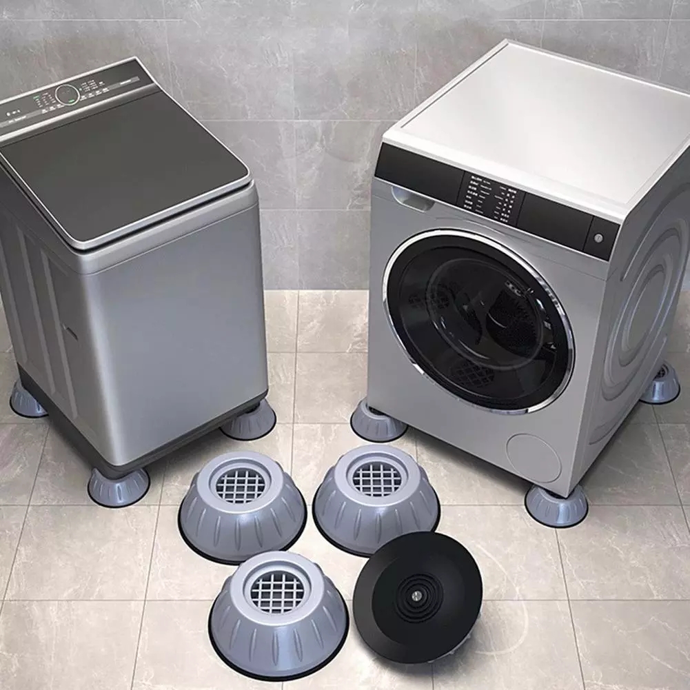 Bộ 4 đệm lót chân dày dặn cố định nâng máy giặt chống trượt chống rung lắc giảm ồn tiện dụng cho nhà bếp và nhà tắm