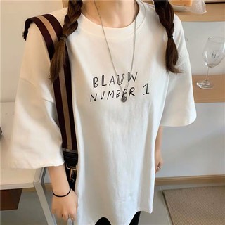 Áo Thun Nam Nữ Unisex Hàn Quốc Tay Lỡ Form Rộng In chữ Number 1