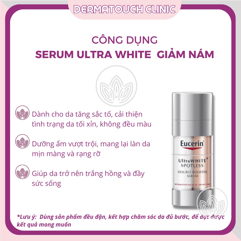 Serum giảm thâm nám, dưỡng trắng Eucerin UltraWHITE+ Spotless Double Booster Hàng có tem 30mL-DMP Chính Hãng Derma Touch
