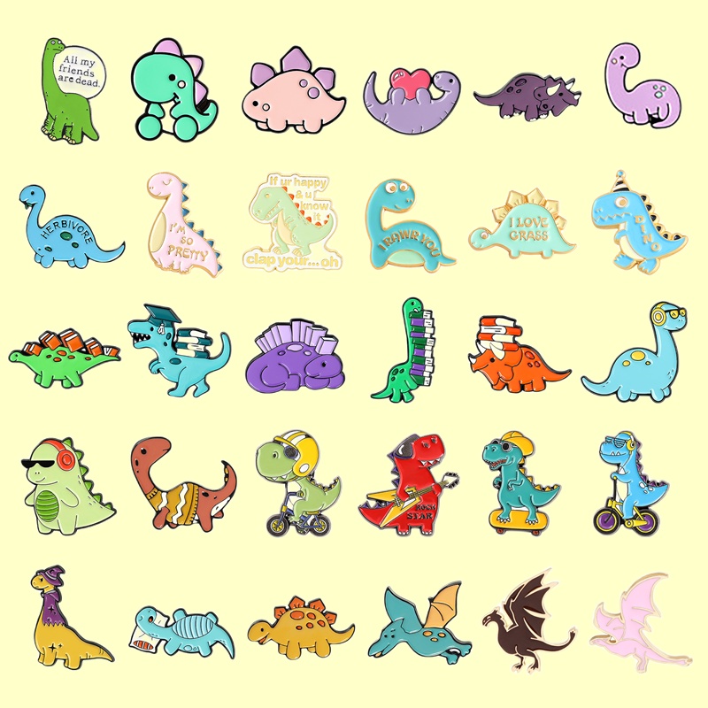 Ghim Cài Áo Hình Khủng Long Dễ Thương