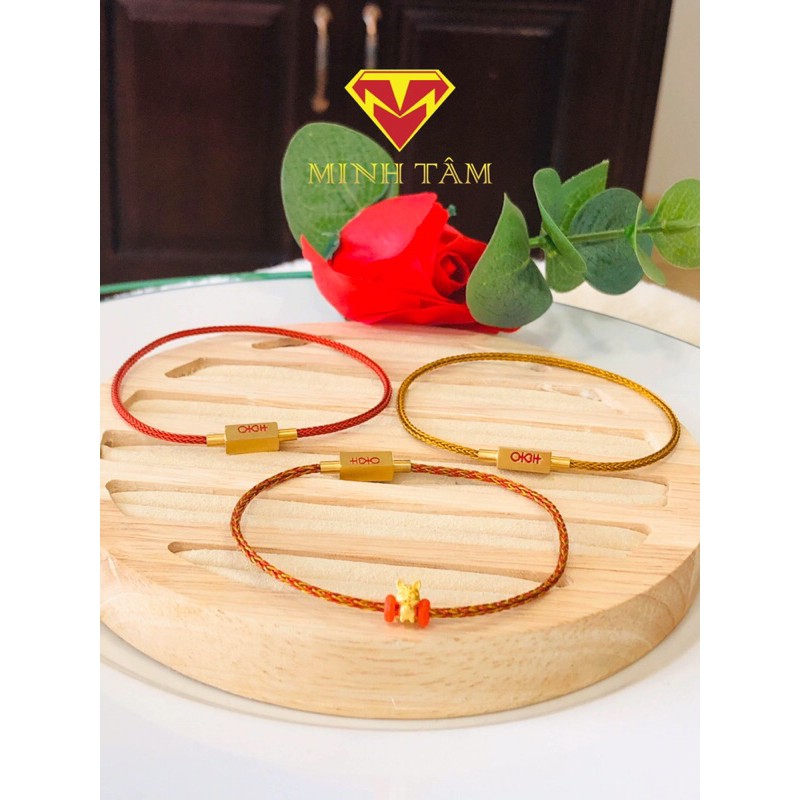 Charm hồ ly 24k,Vòng tay dây cước hồ ly 9 đuôi 24k-Minh Tâm Jewelry