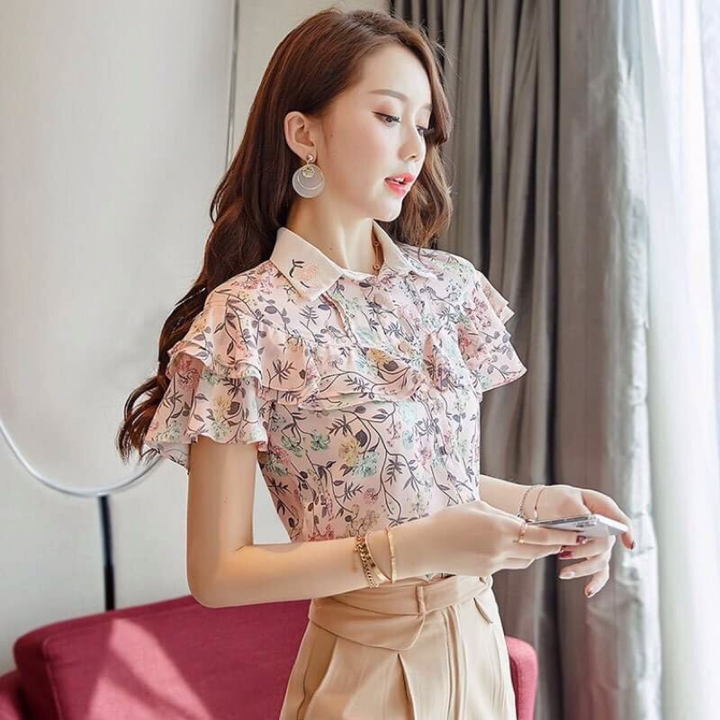 Áo sơ mi voan nữ cao cấp kiểu dáng thanh lịch QCNP2654