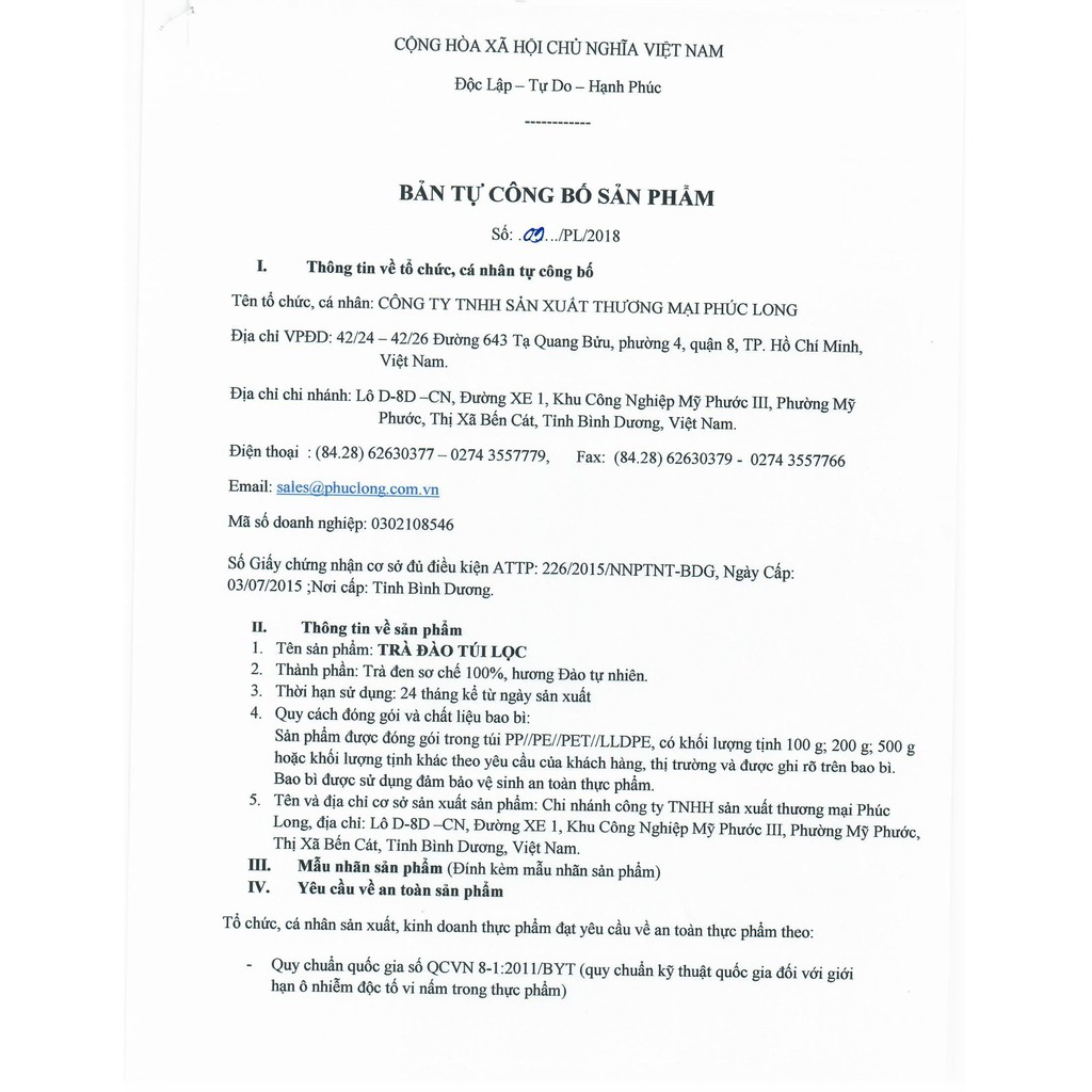 Trà Đào Túi Lọc - Phúc Long Coffee & Tea | BigBuy360 - bigbuy360.vn