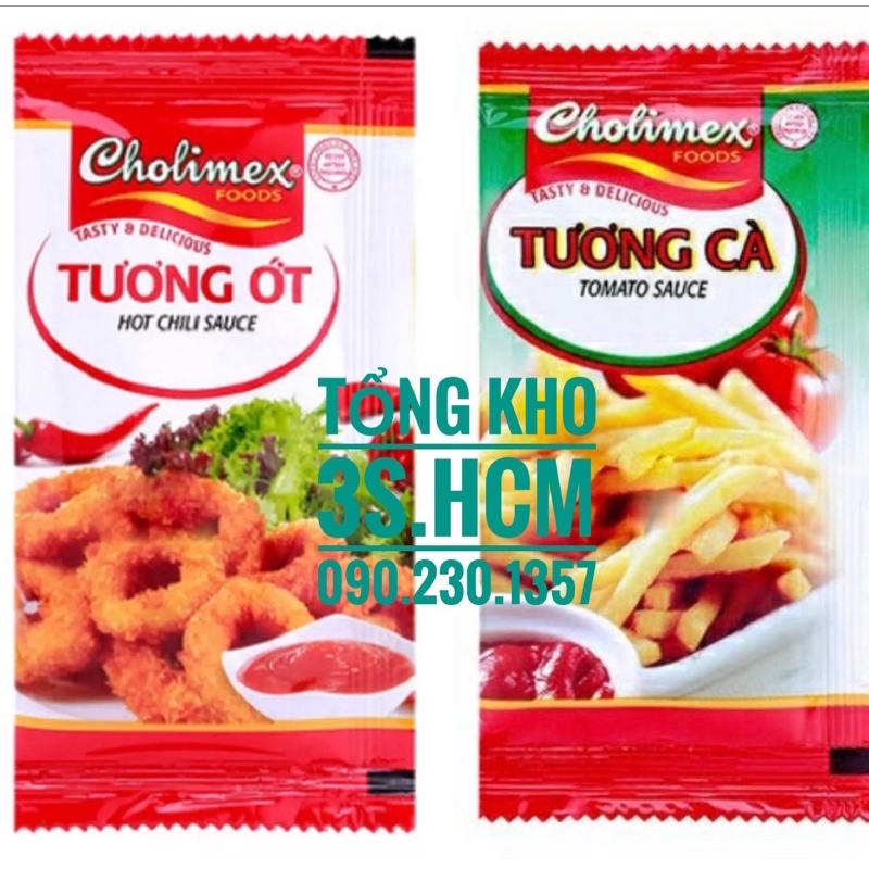 [gói nhỏ tiện dụng] Tương cà / tương ớt Cholimex 10g ăn kèm cơm cháy / pizza / các món ăn vặt