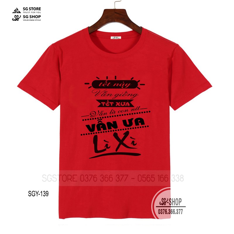Áo thun Tết Lì Xì - Màu đỏ - Thun cotton dày dặn - Unisex  | SGSTORE1