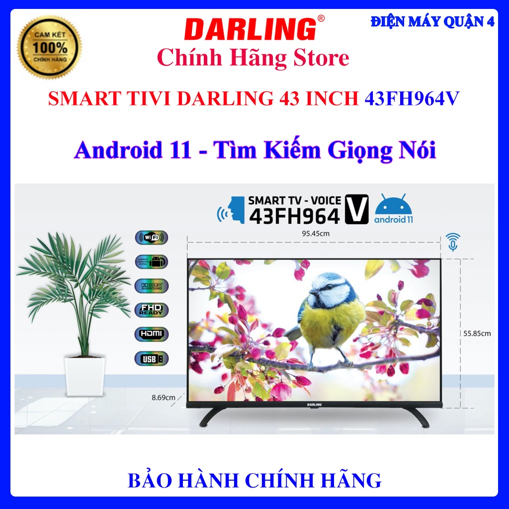 SMART TIVI DARLING 43 INCH 43FH964V - hàng chính hãng