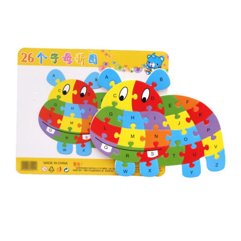 Set 26 Miếng Gỗ Lắp Ráp Bảng Chữ Cái Tiếng Anh Cho Bé