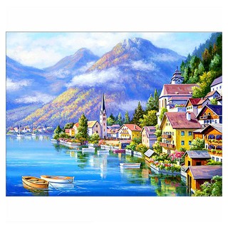 Bộ tranh đính đá tự làm hình phong cảnh tuyệt đẹp