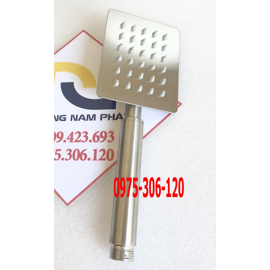 BỘ Tay Sen Tắm 100% INOX 304 TS01 TS vuông inox 304 và dây sen và cài, inox 304 chống han gỉ, tia nước to mạnh tắm đã