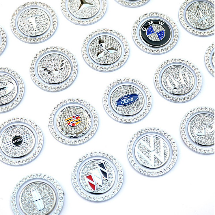 Vòng trang trí đính đá nút Start Stop đủ logo hãng xe diamond ring nhiều màu