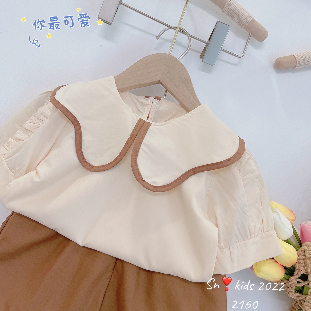 set Áo kem viền lượn style hàn bé gái