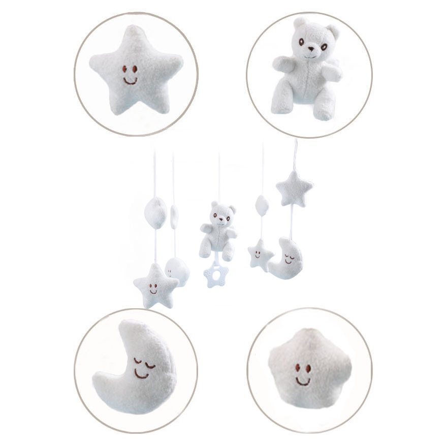 Bộ đồ chơi cho bé có phát nhạc, bộ đồ chơi treo nôi hình ngôi sao mặt trăng vũ trụ-Mybabyoffcial