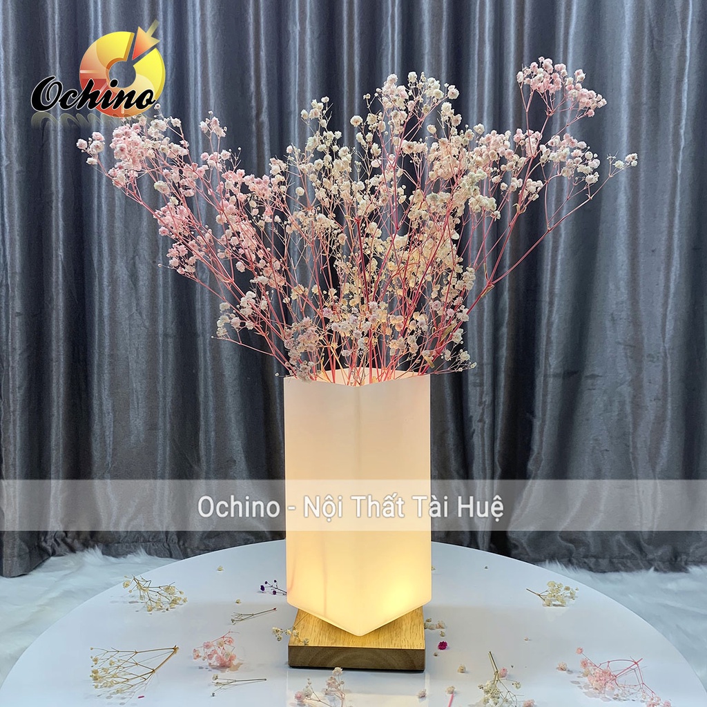 Đèn Ngủ Trang Trí, Đèn để bàn decor Phòng ngủ thân gỗ cắm điện phong cách vintage có tăng giảm ánh sáng