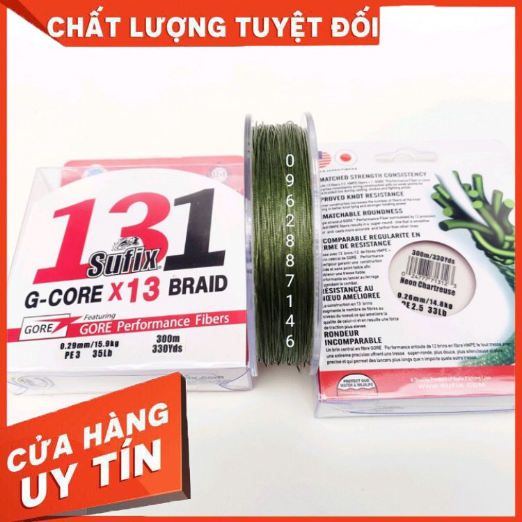 dù chìm câu cá SUFIX 131 nano 300m siêu khỏe