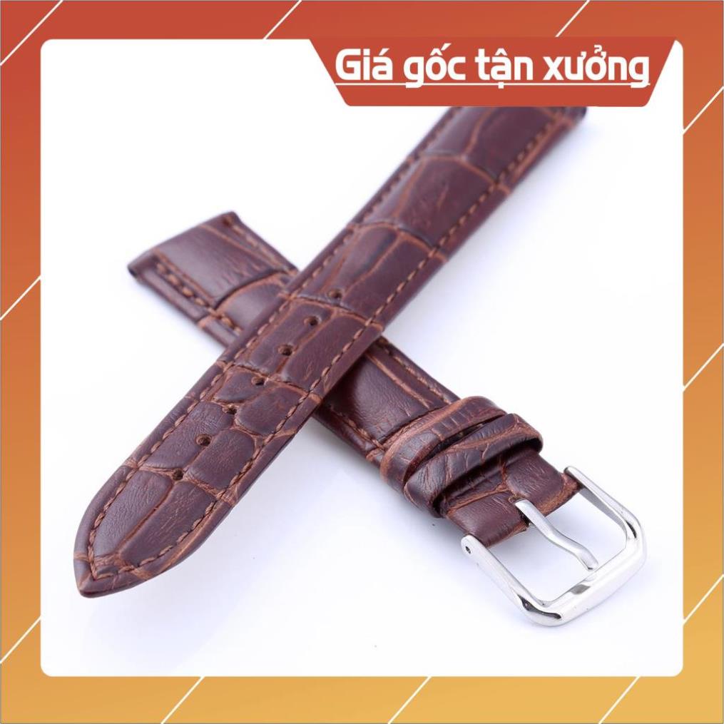 Dây đồng hồ Rolex- dây da bò dập vân cá sấu