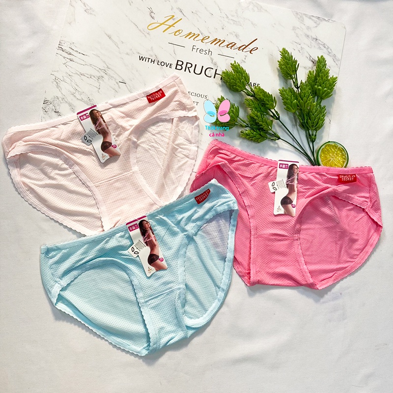 Quần lót nữ freesize từ 40-45kg thun cotton mềm mát - QL8652