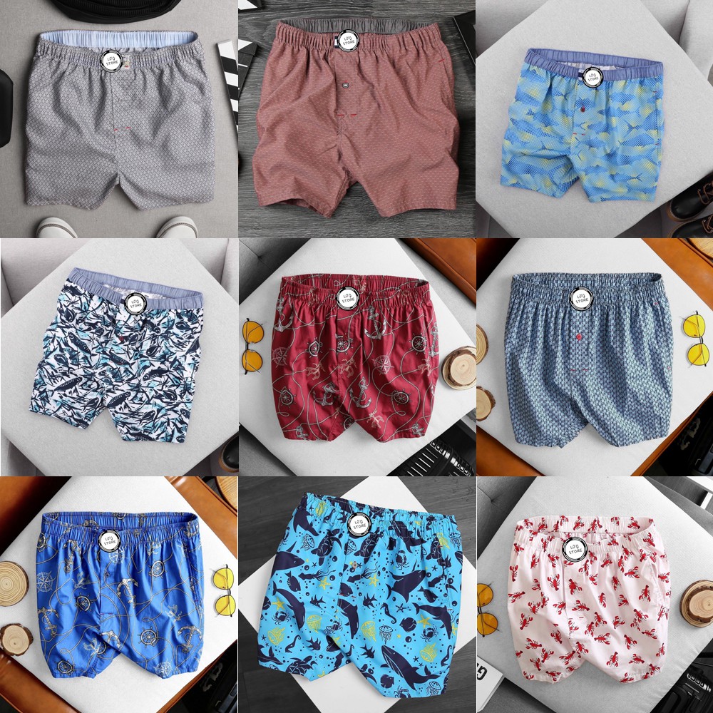 Quần đùi ngủ mặc ở nhà cho nam nhiều màu - Size M giao màu ngẫu nhiên  ( Từ 47 - 59kg )