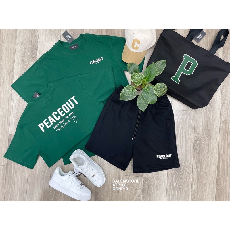 Áo Thun P108 Peaceout Studios In Chữ Peaceout - Don't Trust The Hype