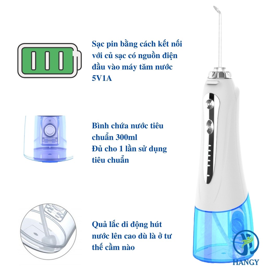 Máy tăm nước h2ofloss HF- 9P phiên bản 2021 nhập khẩu HANGY