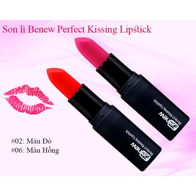 Son lì siêu mềm mượt Benew Perfect Kissing Lipstick #06 (Màu Hồng)