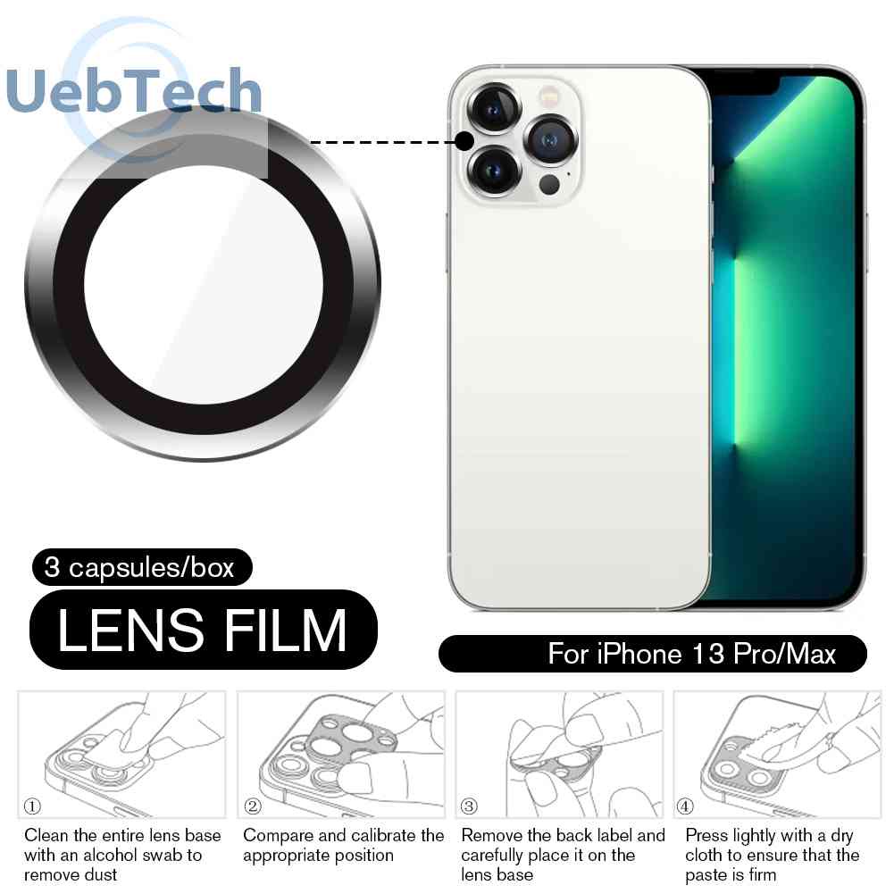 Set 3 Miếng Dán Bảo Vệ Ống Kính Máy Ảnh Cho iPhone 13 Pro / Max