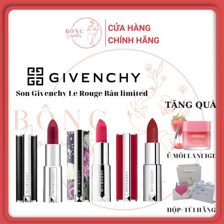 Son Givenchy Le Rouge siêu Hot, Siêu Đẹp, 3 dòng mới nhất Givechy, Bông-cosmestics
