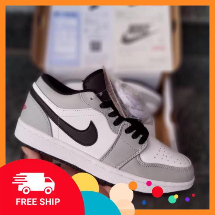 [FREESHIP- BẢO HÀNH 12 THÁNG] GIÀY THỂ THAO NAM NỮ JD XÁM CHỈ ĐỎ THẤP CỔ HOT TREND FULL BOX BILL | BigBuy360 - bigbuy360.vn