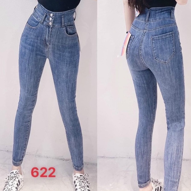 Quần Jean nữ lưng cao siêu xinh thời trang Lady Fashion  Quần bò nữ cạp cao mẫu mới - MQ622
